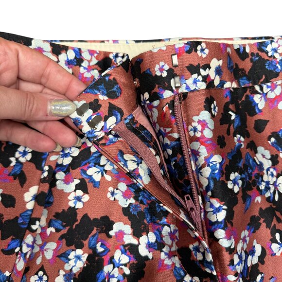 EUC Women's J. CREW Collection Silk and Wool Blend Floral Lined Pants | Size 2 - Picture 5 of 12